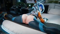 1girls censored censored_anus censored_pussy cute_girl female female_focus female_only helmet horny_female juno_(overwatch) large_breasts legs_held_open light-skinned_female otomechidori overwatch overwatch_2 presenting_hindquarters pussy shaved_pussy spread_legs