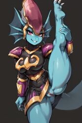 ai_generated anthro aquatic_dragon civitai dragon female freedom_planet freedom_planet_2 looking_at_viewer merga no_panties video_games water_dragon xerberus0