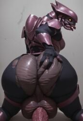 ai_generated alien armor ass_focus back_view balls ballsack civitai elite_(halo) furry furry_only futa_only futanari glossy_body gripping_ass halo_(game) halo_(series) highres huge_ass large_balls large_butt large_penis massive_ass phat_ass purple_body purple_skin reaching_back ripped_bodysuit sangheili scalie shiny_skin skindentation solo_futa spreading spreading_ass video_game video_game_character video_games yellow_eyes