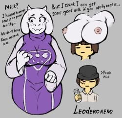 big_breasts breasts frisk leoderorero toriel undertale