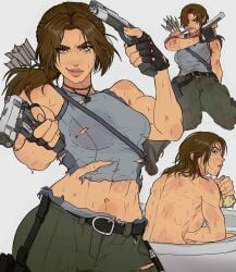 1girls bare_back bathtub female lara_croft lara_croft_(survivor) naked netflix solo tomb_raider yoracrab