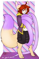 anthro balls bondage bound canine clothed clothing cute experiment fennec fox girly male mammal penis rack redpandacase science tentacle tinyfawks transformation