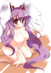 1girls animal_ear breasts bunny_ear cleavage female huge_breasts nude reisen_udongein_inaba shirogane_(platinum) solo touhou