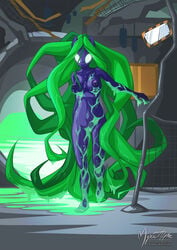 anthro areola big_breasts breasts earth_pony equine erect_nipples female female_focus female_only friendship_is_magic green_hair hair hasbro horse long_hair mammal mane-iac_(mlp) my_little_pony mysticalpha nipples nude pony power_ponies_(mlp) pussy thighs wet white_eyes