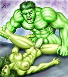 1boy 1girls 2000 abs avengers big_breasts breasts cousin cousins female green_hair green_skin hard_nipples hulk hulk_(series) incest legs lipstick long_hair male marvel marvel_comics missionary muscles muscular muscular_female muscular_male nipples nude open_mouth penis_in_pussy senseixxx sex she-hulk short_hair straight_hair teeth tongue what