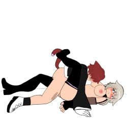1boy 1boy1girl 1girl 1girls alisa_ilinichina_amiella bangs_over_eyes big_breasts biracial biracial_male blue_eyes blush boots cat_ears cat_tail catboy clothed clothed_sex female fingerless_gloves gloves god_eater god_eater_burst interracial male missionary missionary_position missionary_sex oc orgasm original_character pixiv_link red_hair sex sliver_hair straight teenager teenager_boy teenager_girl teenager_on_teenager teenagers thick_thighs vaginal_penetration vaginal_sex white_gloves younger_male younger_penetrating_older