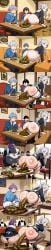 1girls 2boys 2girls ai ai_generated ass_focus big_ass bottomless cafe drinking_glass eating fart feces feces_pile fern_(sousou_no_frieren) food frieren high_heels huge_ass leaning_forward maid maid_cafe maid_uniform multiple_images panties panties_down peeing peeing plate public salad scat scat shitting shoes sitting_on_table sousou_no_frieren squatting urine