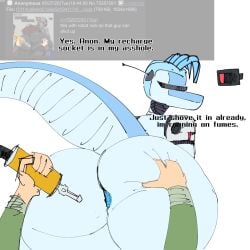 1:1 2025 4chan alpha_channel anon_(snoot_game) anthro anus ass baryonyx bent_over big_butt big_tail blue_body bubble_butt butt_grab butt_squish cavemanon_studios dialogue digital_drawing_(artwork) digital_media_(artwork) dinosaur duo english_text espectro111222 female goodbye_volcano_high hand_on_butt hi_res huge_butt huge_hips huge_thighs human leaning leaning_forward light-skinned_male light_body light_skin long_tail machine male male/female mammal nick_(gvh) prehistoric_species reptile robot robot_anthro scalie simple_background snoot_game snout spinosaurid spread_butt spreading squish tail text theropod thick_thighs transparent_background wide_hipped_anthro wide_hipped_female wide_hips