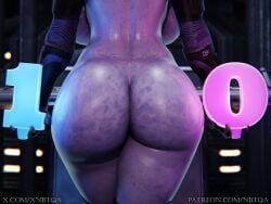 1girls 3d alien alien_girl alien_humanoid ass ass_focus big_ass big_breasts big_butt bioware blender breasts dat_ass english_text fat_ass female female_focus female_only helmet helmet_with_visor hood huge_breasts indoors large_ass large_breasts large_thighs mask masked masked_female mass_effect mass_effect_2 mass_effect_3 mostly_nude naked naked_female nbtqa nude nude_female partially_clothed purple_body purple_skin purple_skinned_female quarian solo solo_female tali'zorah_nar_rayya wide_hips wide_thighs