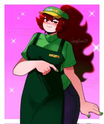 auburn_hair curvy cute cute_girl friday_night_funkin girlfriend_(friday_night_funkin) jazyowo not_porn? subway