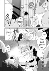 azuma_minatsu censored comic doujinshi eeveelution female kemono male nintendo penis pokemon pussy sex sylveon text translated video_games