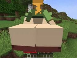 1girls 3d alex_(cyanu) alex_(minecraft) ass_cleavage bimbo breasts brown_pants crouching cubic_body cubic_breasts curvaceous curvy curvy_female curvy_figure cyanu exposed_nipples female female_focus gameplay gigantic_breasts ginger_hair green_eyes green_shirt grey_shoes huge_ass huge_breasts hyper hyper_ass hyper_breasts implied_ass_cleavage large_ass large_breasts longer_than_10_seconds minecraft mod no_sound ponytail pubic_hair shorter_than_30_seconds solo solo_female square_body tagme underboob video walking wide_hips