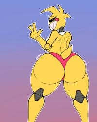 1girls animatronic animatronic_female ass ass_focus azzasdraw chicken chicken_girl female five_nights_at_freddy's five_nights_at_freddy's_2 robot robot_girl scottgames toy_chica_(fnaf)