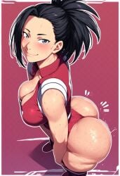 ai_generated ass ass ass_cleavage ass_focus ass_up big_ass big_breasts big_butt big_thighs black_eyes black_hair blush boku_no_hero_academia boots bubble_ass bubble_butt butt_crack butt_focus enormous_ass enormous_butt enormous_thighs fat_ass fat_butt female heroine huge_ass huge_butt huge_thighs leotard massive_ass massive_breasts massive_butt massive_thighs momo_yaoyorozu my my_hero_academia ponytail smile sweat sweaty sweaty_body sweaty_butt thick thick_ass thick_butt thick_thighs thighs zeca997