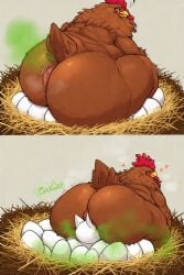 accidental_facesitting ai_generated blind_eye blind_girl brown_fur butt_crush butt_smother chicken egg egg_laying facesitting fart feathers feline mother obese overweight overweight_female puffy_anus smothering smothering_ass suffocation unaware_buttcrush