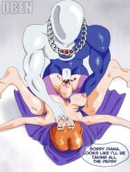 big_ass big_breasts big_muscles big_penis crossover cum_inside cumming cumming_while_penetrating dialogue dungeons_and_dragons finger_in_mouth interspecies pepsi pepsiman sheila_the_thief stomach_bulge tummy_bulge