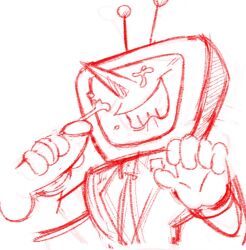 cum cum_on_face deltarune deltarune_chapter_3 gay handjob jacking_off_another male suit tenna_(deltarune) tv_head yaoi