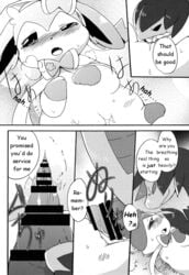 azuma_minatsu censored comic doujinshi eeveelution female hydreigon kemono male nintendo penis pokemon pussy sex sylveon translated video_games