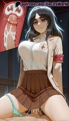 1boy 1girls 2025 ai_generated armband artist_name attack_on_titan black_hair blue_panties breasts bust cervix chest clitoral_hood clothed_female_nude_male clothed_sex cock cowgirl_position cross_section cum cum_in_pussy dick ejaculation electroworld exposed_pussy female fucking heart hi_res high_quality high_resolution highres intercourse internal_cumshot juicy_pussy legs_apart legs_spread love_making male open_legs overflow panties panties_around_one_leg patreon patreon_username penetration penis pieck_finger pussy riding sex sexual_intercourse shingeki_no_kyojin shirt skirt smile solo_focus splayed_legs spread_legs stable_diffusion straddling straight tight_pussy uncensored underwear uterus vagina vaginal_penetration watermark woman_on_top x-ray