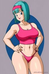 ai_generated bulma_briefs pink_panties sexy_pose