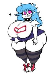 big_breasts breasts cleavage dork_boi female huge_breasts lewd_dorky skyblue thick_thighs wide_hips