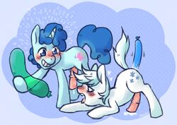 2boys anal anal_insertion anal_sex animal_genitalia double_diamond_(mlp) duo equine feral friendship_is_magic horn horse horsecock improvised_dildo improvised_sex_toy insertion male male_only mammal multiple_boys my_little_pony paichitaron party_favor_(mlp) penetration penis unicorn yaoi