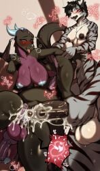 absurd_res animal_genitalia animal_penis anthro anus avante92 balls big_balls big_breasts blue_nipples blush bodily_fluids breasts breath cum cum_in_pussy cum_inside cum_on_penis dragon dripping_pussy dripping_wet duo equine_genitalia equine_penis erza_the_hyena futanari genital_fluids genitals gynomorph heart_symbol herm heterochromia hi_res hybrid_genitalia hybrid_penis hyena impregnation intersex intersex/intersex knot knotted_equine_penis knotted_penis mammal mythological_creature mythological_scalie mythology nipples panting penis plump_labia puffy_anus ruby_onyx_(hiloo) scalie stripes tail tattoo wings