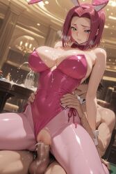 1boy 1girls ai_generated code_geass kallen_stadtfeld red_hair