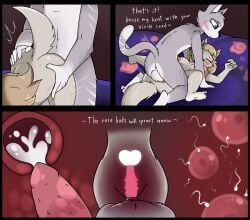 animal_genitalia animal_penis anthro anus aroused ass balls balls_deep bed big_breasts blush blush_stickers blushing_profusely bodily_fluids breasts canid canine canis cervical_contact comic cum cum_drip cum_in_uterus cum_in_vagina cum_inside cum_leaking_out cum_on_penis dialogue doggy_style domestic_cat dripping duo e-01 ejaculation english_text felid feline feline_genitalia feline_penis felis female female_penetrated flower fortune_teller fortune_telling from_behind_position from_front_position furniture genital_fluids genitals haiiroyuki_(zekeofgods) hi_res impregnation internal lying male male/female male_penetrating male_penetrating_female mammal melanistic messy missionary_position nude on_back ovaries pantherine parody penetration penile penile_penetration penis penis_in_vagina plant presenting presenting_hindquarters raised_tail rose_(flower) seductive sex sheath sperm_vell spread_legs spreading tail text uterus uterus_view vaginal_penetration wolf