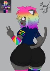 1girls ass ass_focus big_ass big_ass_(female) big_butt big_butt_(female) burningcat80 clothed female female_only furry nyan_cat nyan_cat_(copyright) oc oc_character oc_request reference_image roblox roblox_avatar robloxian self_upload shorts tagme thighs tight_clothing tight_shorts