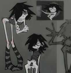 1female 1females 1girl 1girls 1woman 1women 2d 2d_(artwork) 2d_artwork anorexia anorexic anus anus_peek ass bent bent_over black_hair black_hair_female black_socks boney_hips butt_focus fdipper2 female female_focus female_human female_only flat flat_ass flat_belly flat_chest flat_chested front_view front_view_female i_can't_sleep nia_(i_can't_sleep) pale pale_skin pale_skinned pale_skinned_female pussy_tape rear rear_focus rear_view shirt shirt_only shirtless shock skeletal skeletal_arm skeletal_hand sketch skinny skinny_female slim slim_female slime_girl smiling smiling_female socks socks_on solo solo_female solo_focus tape tape_over_pussy taped_pussy teeth teeth_clenched teeth_showing very_skinny visible_bone white-skinned white-skinned_female white_skin white_skined white_skinned_female