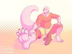 4:3 4_toes absurd_res anthro balls balls_on_ground belly big_balls big_penis big_tail bottomwear clothing eyewear feet foot_focus foreskin gecko genitals glasses hand_on_knee hand_on_leg hi_res huge_balls huge_cock jaysee_(gecko) lizard male mostly_nude naudiz_(artist) navel nipples nude object_in_mouth overweight overweight_male pecs penis penis_on_ground plantigrade reptile saggy_balls scalie shorts solo stretching tail toes vein veiny_penis wardrobe_malfunction