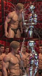 2boys ai_generated gay group leon_scott_kennedy resident_evil robot yaoi