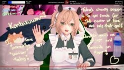 3d big_breasts brown_hair comic comic_page cute green_eyes jurayn koikatsu nimi_nightmare nurse streaming virtual_youtuber vtuber