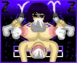 7_penises annoyed_expression balls big_breasts black_eyes breasts cheeks_full cum cum_from_handjob cum_in_breasts cum_in_mouth cum_in_nipples cum_in_penis cum_in_throat cum_inflated_breasts cumming dark_zixy disembodied_penis docking double_handjob double_nipple_penetration fellatio futa_only futanari handjob inflation large_breasts multi_genitalia multiple_penetration multiple_penises nipple_penetration penis penis_in_breasts penis_in_hand penis_in_nipple penis_in_penis penis_in_urethra pixel_art purple_hair rule_63 self_upload sitting sucking_penis zixy