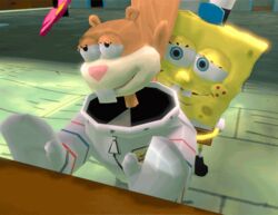 1boy 3d andreygovno animated female from_behind interspecies male sandy_cheeks smooth_skin source_filmmaker spongebob_squarepants spongebob_squarepants_(character)