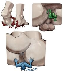 5_fingers 5_toes anal anal_vore anthro anthro_pred anthro_prey anus argonian backsack balls biped blue_body bodily_fluids butt butt_focus claws extreme_size_difference faceless_anthro faceless_character faceless_male feet finger_claws fingers foot_fetish foot_focus foot_on_foot frill_(anatomy) genitals green_body group hand_on_butt hand_on_foot head_crest head_frill hi_res larger_anthro larger_male larger_pred male male/male male_anthro male_pred male_prey micro micro_anthro micro_focus micro_male microsoft monotone_body multiple_angles musk musky_anus musky_butt musky_feet partially_inside perineum pinned pinned_by_butt pinned_by_foot plantigrade red_body scalie simple_background sitting sitting_on_another sitting_on_micro size_difference smaller_anthro smaller_male spikes spikes_(anatomy) stepped_on stepping_on_another struggling struggling_prey sweat sweaty_balls sweaty_butt sweaty_genitalia sylos_(character) tail tail_aside tall_lizzard text the_elder_scrolls three_frame_image toes under_butt underfoot unwilling_prey vore white_background white_body worried ych_(character)