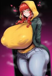 1girls 2026 ai_generated aroused ass big_ass big_breasts breasts breasts_bigger_than_head covered_nipples curvaceous curvy curvy_body curvy_female curvy_figure female female_focus female_only gigantic_breasts green_eyes heart heavy_breathing hi_res highres hips hips_wider_than_shoulders hood_up hoodie hourglass_figure huge_ass huge_breasts jean_grey large_ass large_breasts long_coat long_hair looking_at_viewer marvel marvel_cinematic_universe massive_ass massive_breasts narrow_waist nunai puffy_nipples red_hair sadie_sink simple_background solo solo_female solo_focus spider-man:_brand_new_day spider-man_(series) steam steaming_body steamy_breath thick_thighs thighs thighs_bigger_than_head tight_clothing voluptuous wide_hips x-men