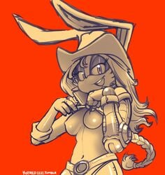 bunnie rabbot from sonic (series) by hotred