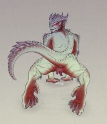 2_penises animal_genitalia animal_penis anthro baldur's_gate baldur's_gate_3 becoming_erect bodily_fluids cloaca cloaca_juice cloaca_juice_drip cloaca_juice_string femoral_pores genital_fluids genitals glowing glowing_eyes hemipenes hi_res kneeling larian_studios lifting_off_ground looking_at_viewer looking_back male multi_genitalia multi_penis peeking_penis penis penis_poking_out presenting presenting_cloaca quills_(anatomy) raised_tail shon2 solo spiked_penis spikes spikes_(anatomy) tail the_dark_urge_(baldur's_gate)