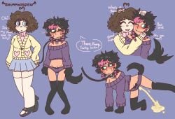 cute embarrassed embarrassed_female emo female female_only lingerie omorashi original original_character peeing petplay praise puppyplay scene sh1mm3rspew urination watersports yuri