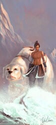 1girls avatar_legends clothing dark-skinned_female dark_skin female female_only human korra maxbat multiple_females multiple_girls naga_(avatar) polar_bear_dog small_breasts smooth_skin the_avatar the_legend_of_korra water_tribe