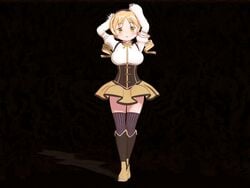 animated animated ass blonde_hair blush breasts curvy erect_nipples large_breasts magical_girl mahou_shoujo_madoka_magica nude pussy seismic smile tomoe_mami transformation uncensored yellow_eyes