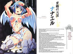 angel angel_wings asymmetrical_wings cum female nanael queen's_blade queen's_blade_rebellion short_hair torn_clothes wings