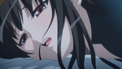 animated black_hair female kuzuha_yumi sakurada_tongai saliva tears yumekui:_kusunoha_rumi_choukyou_hen