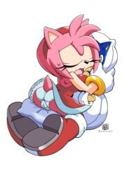 2017 amy_rose anthro black_nose body_pillow boots closed_eyes clothed clothed_masturbation clothing coolblue dakimakura_design dakimakura_pillow dress eyelashes female footwear gloves hair hedgehog mammal masturbation open_mouth panties pillow pillow_humping pink_hair pussy_juice simple_background solo sonic_(series) sonic_the_hedgehog underwear white_background