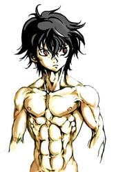 1boy abs chest gundam male male_only muscle pecs setsuna_f_seiei solo