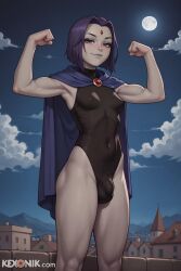 1futa abs ai_generated armpits ass_focus big_nipples bulge close-up clothed covered_abs covered_breasts covered_nipples dc dc_comics feet flexing forehead_jewel futa_only futanari grey_body grey_skin huge huge_ass kexonik looking_at_viewer medium_hair narrow_waist narrowed_eyes petite petite_body purple_hair raven_(dc) revealing_clothes sagging_breasts scrotum skinny slim small_breasts smug soles solo teen_titans toes