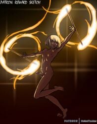 1boy blonde_hair erection feet femboy lio_fotia male_only nipples noisetanker penis promare