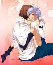 2boys anal blush crossdressing cum cum_on_body female femboy footwear gay girly male_only niou_masaharu prince_of_tennis rule_63 school_uniform sex socks tagme trap yagyuu_hiroshi yaoi